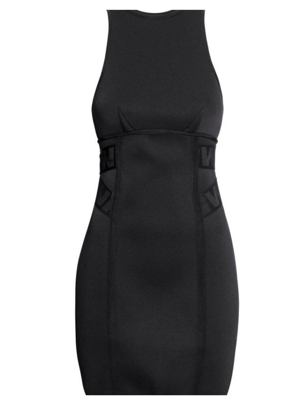 Alexander Wang x H&M Black Tank-Style Scuba Neoprene Dress Sz 4 Limited Edition